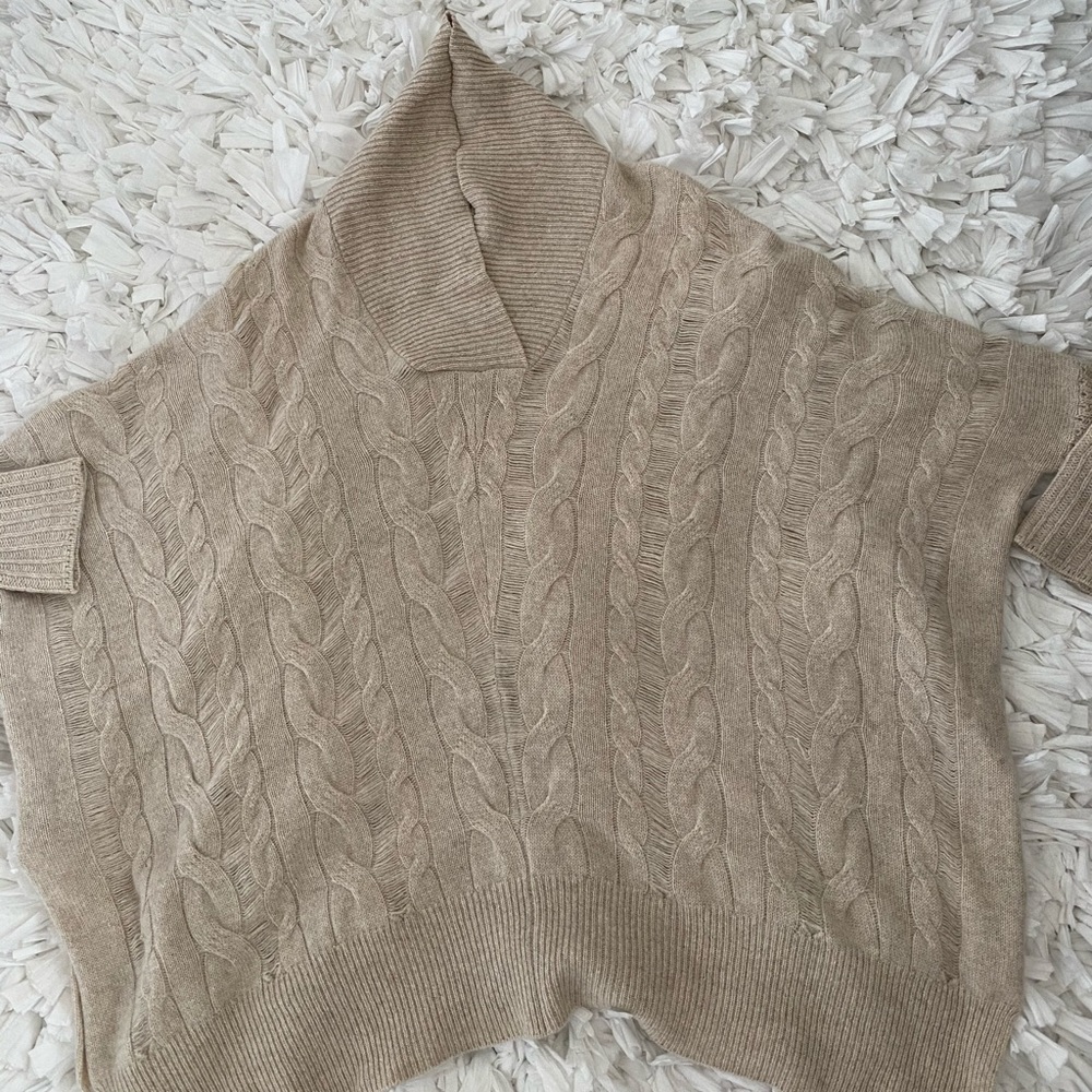 QI cashmere poncho
